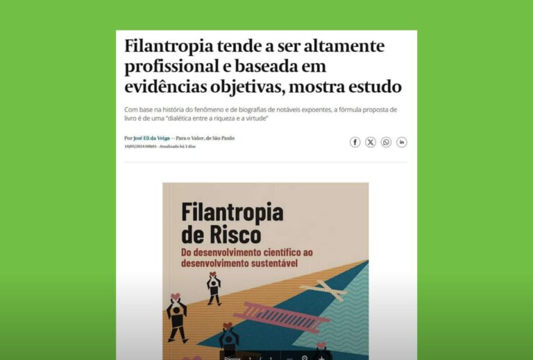 Filantropia tende a ser altamente profissional e baseada em evidências objetivas, mostra estudo.